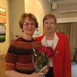 Annette Sanger, past president with Julia Smith