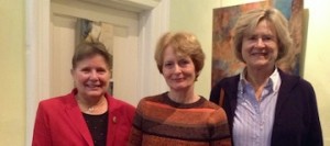 Diane Martello, president; Annette Sanger, past president; Eva Innes, WMCT Foundation President