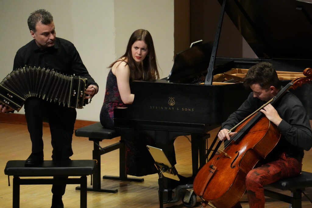 Denis, Chloe, and Stephane make music